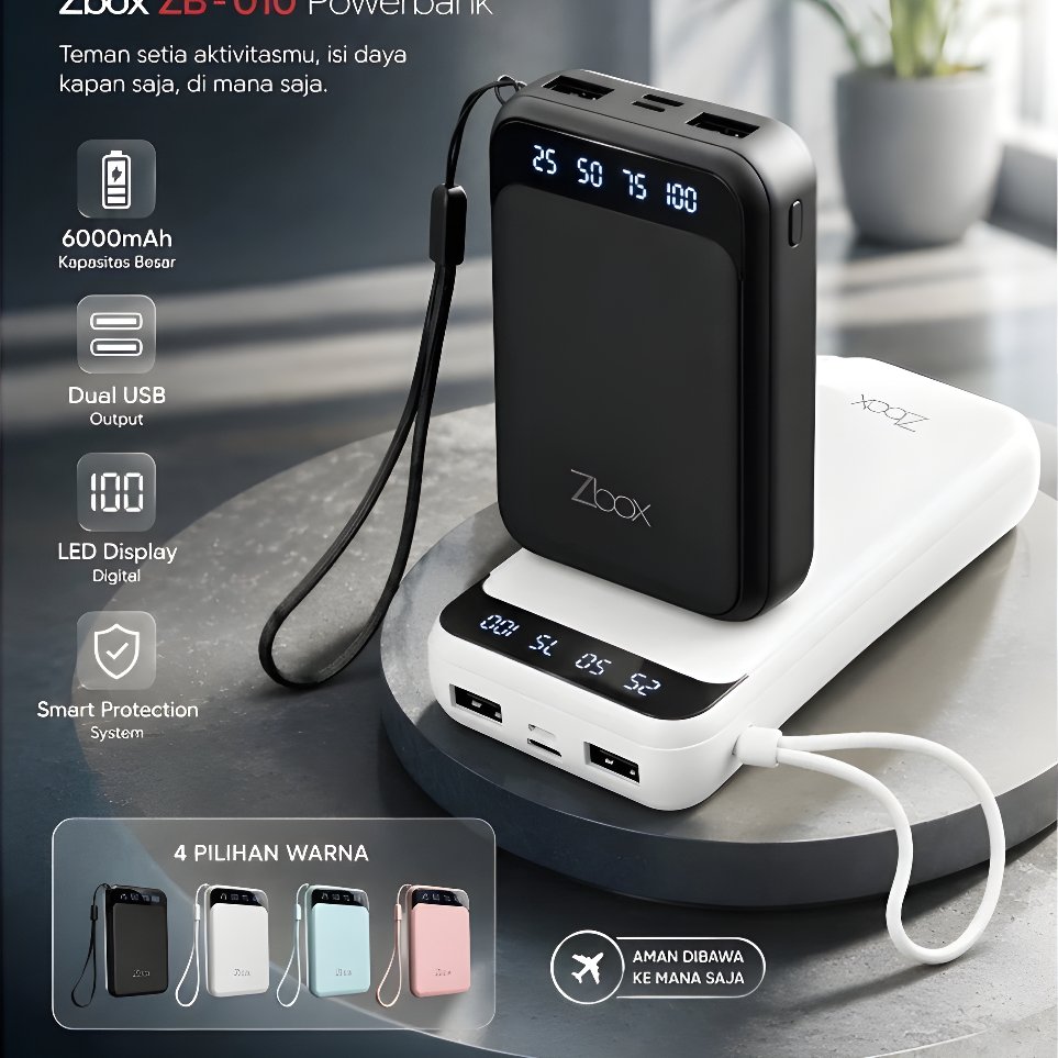 POWERBANK ZBOX ZB-010 6.000MAH | ORIGINAL