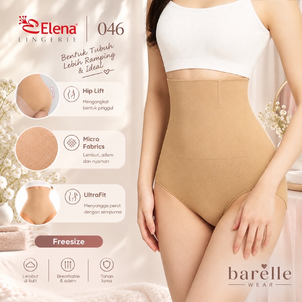 Elena Celana Korset ET 046 | Slimming Panty Pelangsing Perut | Body Shaper Wanita