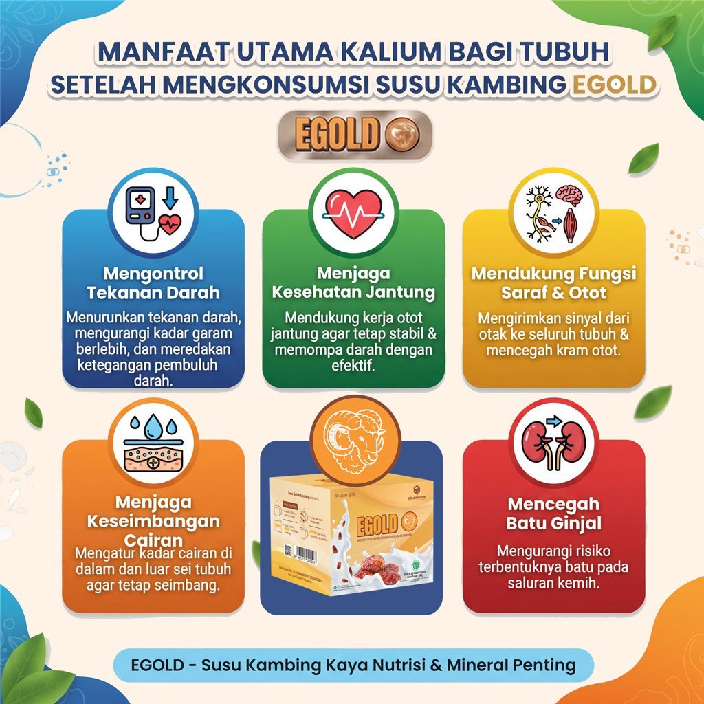 EGOLD SUSU KAMBING TINGGI KALIUM ISI 10 SACHET ORIGINAL