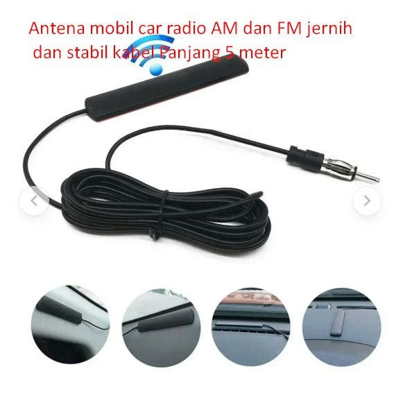 Antena mobil car radio AM dan FM jernih dan stabil kabel Panjang 5 meter