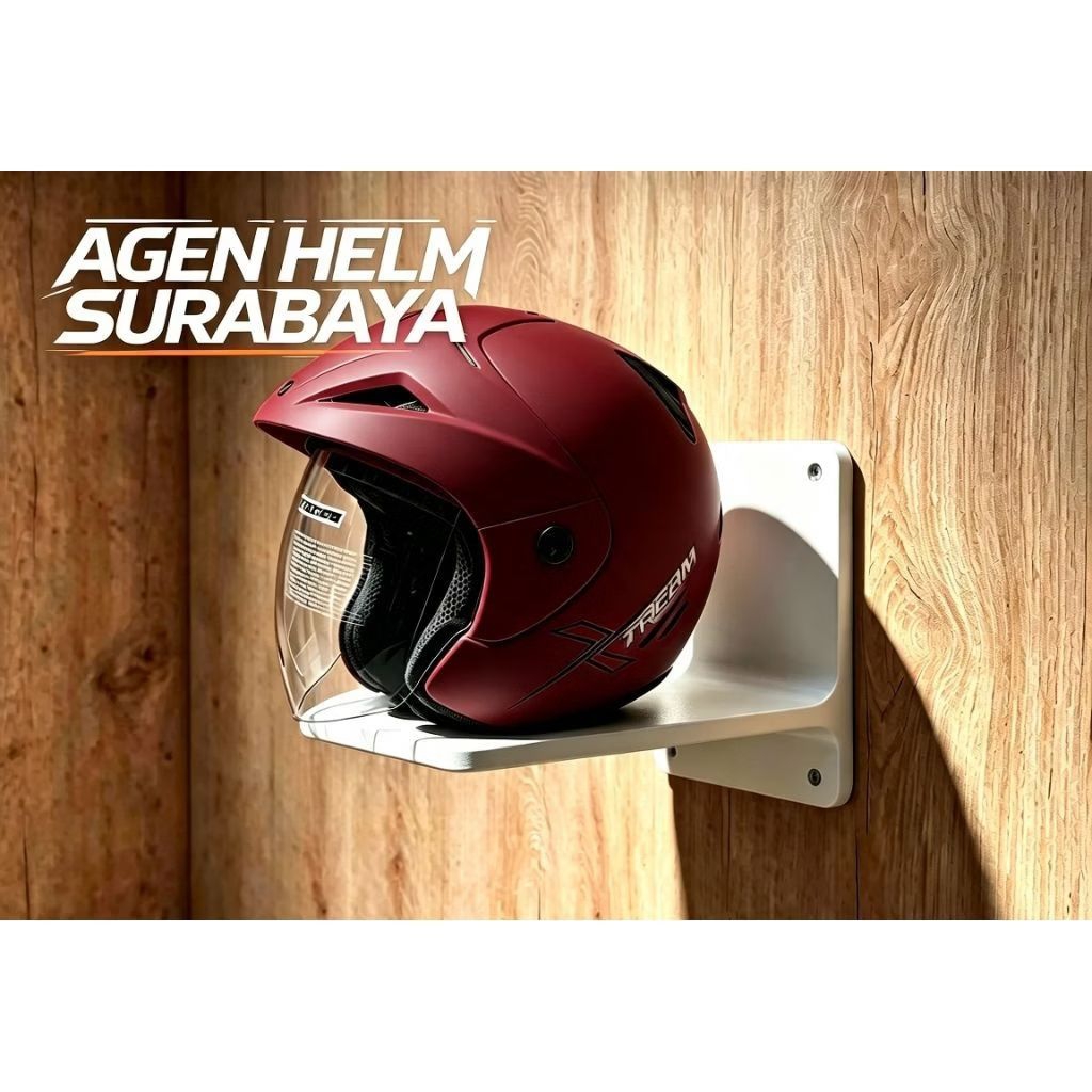 Helm VOG Xtream Warna RED MAROON DOFF - Visor Clear Anti UV Busa Tebal SNI