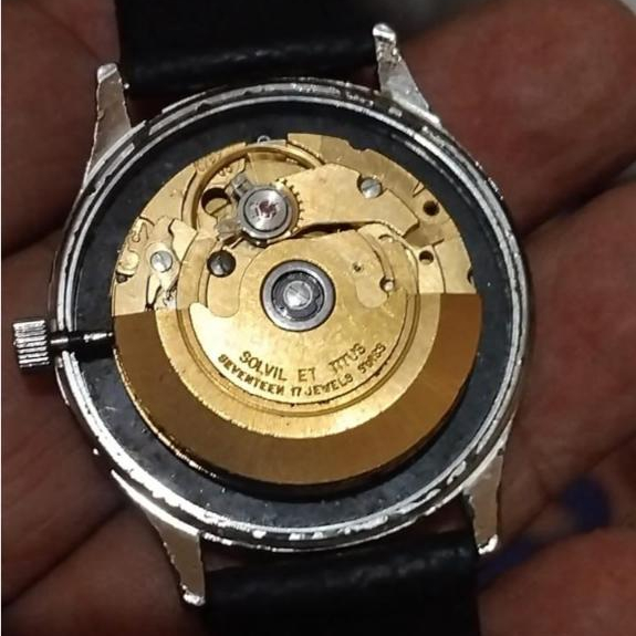 Jam tangan antik second titus antik original automatic