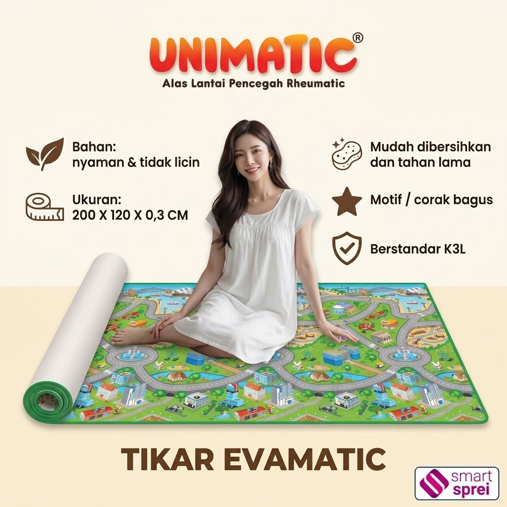 EVAMATIC TIKAR / TIKAR EVAMATIC 120x200 / TIKAR EVAMATIC ORIGINAL 100% ASLI / TIKAR PIKNIK