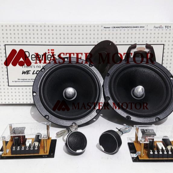 Speaker Split 2way Peerless TC1 1 set / 4 ohm Tweeter Woofer Crossover Audio Mobil