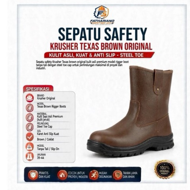 Sepatu Krusher Texas Brown Original