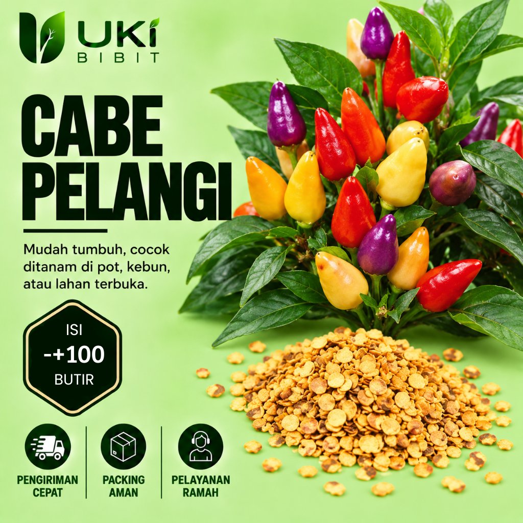 ( 100 Butir ) Benih Biji Cabe Pelangi | Cabai Pelangi | Cabe Rainbow