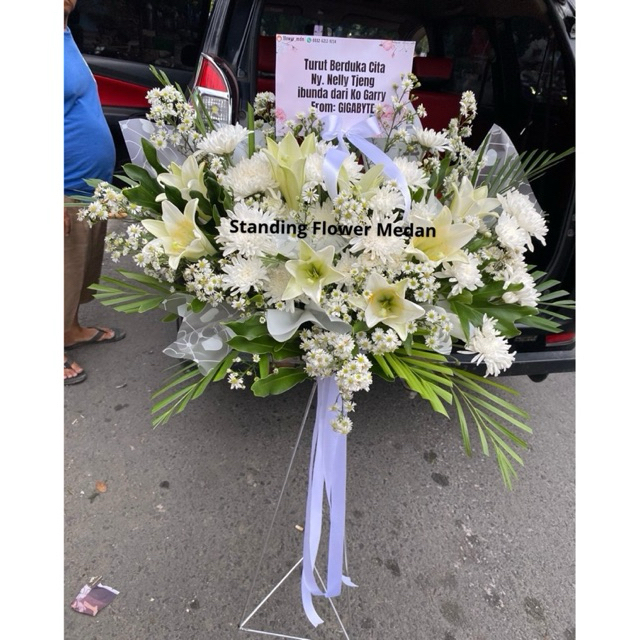 Standing Flower Medan | Bunga Grand Opening Kantor, Anniversary & Pembukaan Toko | Florist Medan