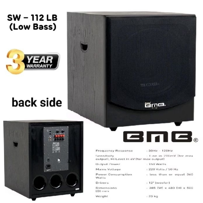 SUBWOOFER AKTIF BMB SW112LB ORIGINAL SPEAKER ACTIVE SW 112 LB 12 INCH