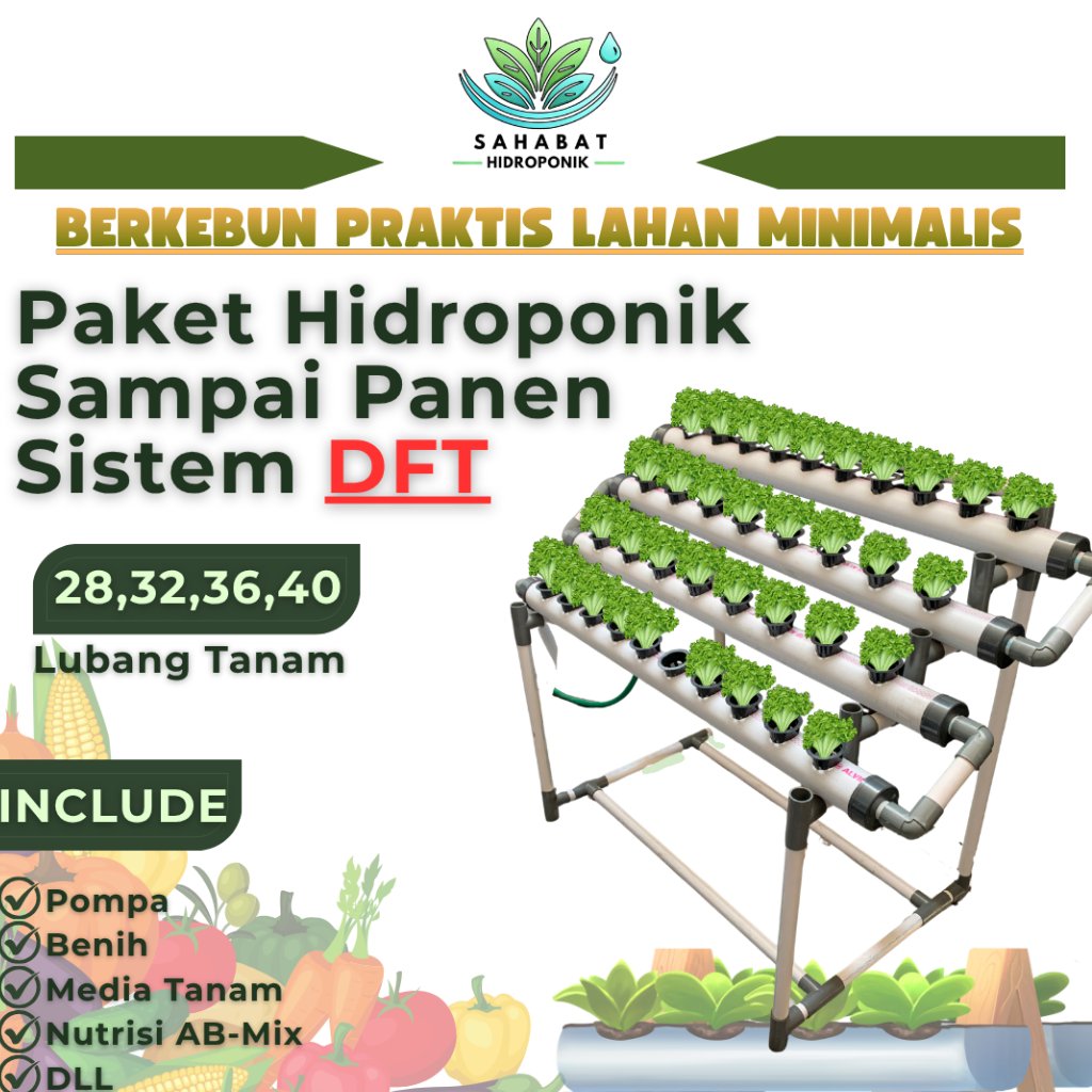 SAHABAT HIDROPONIK PAKET HIDROPONIK DFT HIDROPONIK PARALON PAKET HIDROPONIK PIPA LENGKAP SIAP PAKAI