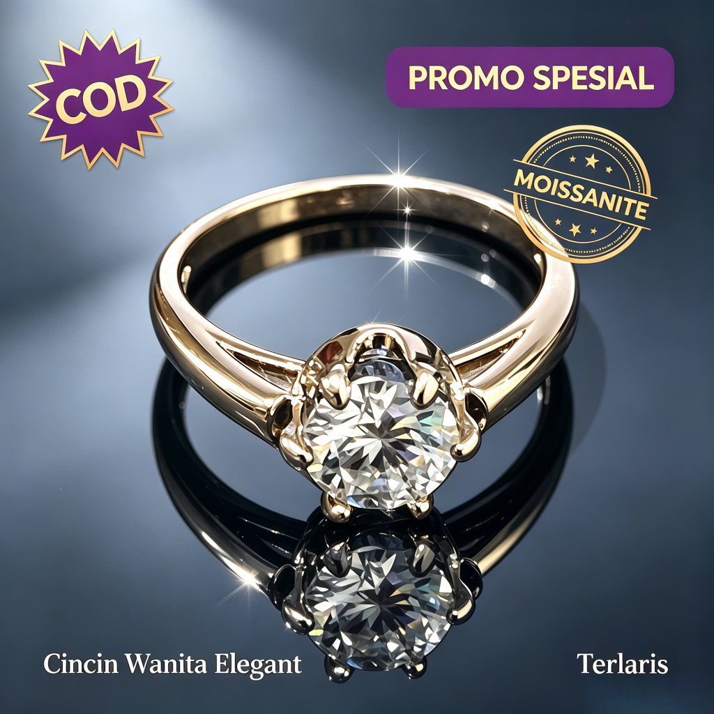 Cincin Wanita Original Korea Sertifikat GRA  Cincin Cewek Cincin Tunangan Moissanite Cincin Couple C