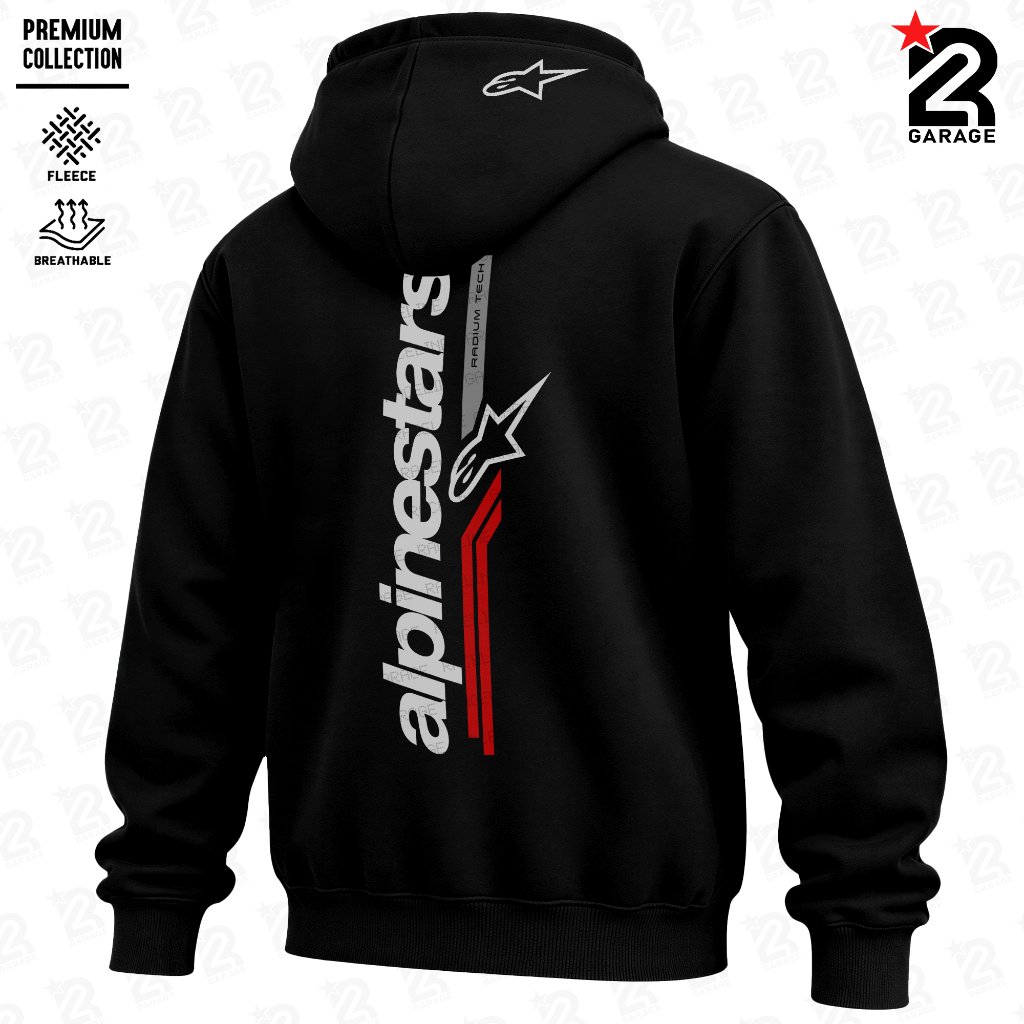 RACELINE | Hoodie Premium Pria Wanita Bahan CVC Fleece Jaket Tebal Sweater Motor Pakaian Unisex Stre