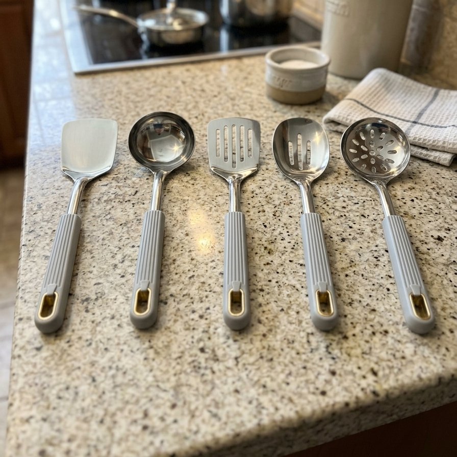 HOME PRO Sendok Spatula Stainless Tebal / Sutil Stenlis Kayu / Sutil Stenles Tebal / Sutil Tebal