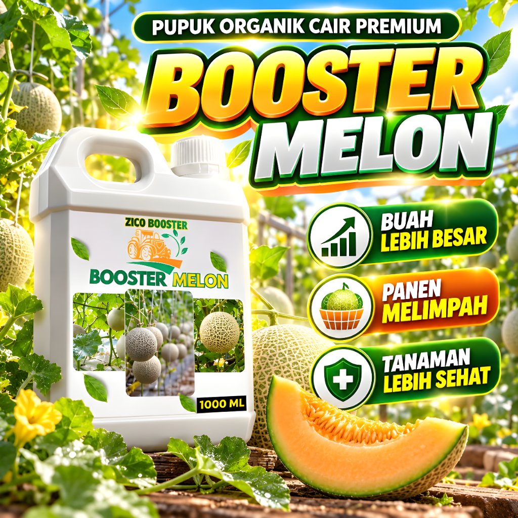 ZICO BOOSTER MELON 1000ML | Pupuk Organik Cair Tanaman Melon | Nutrisi Buah & Booster Melon