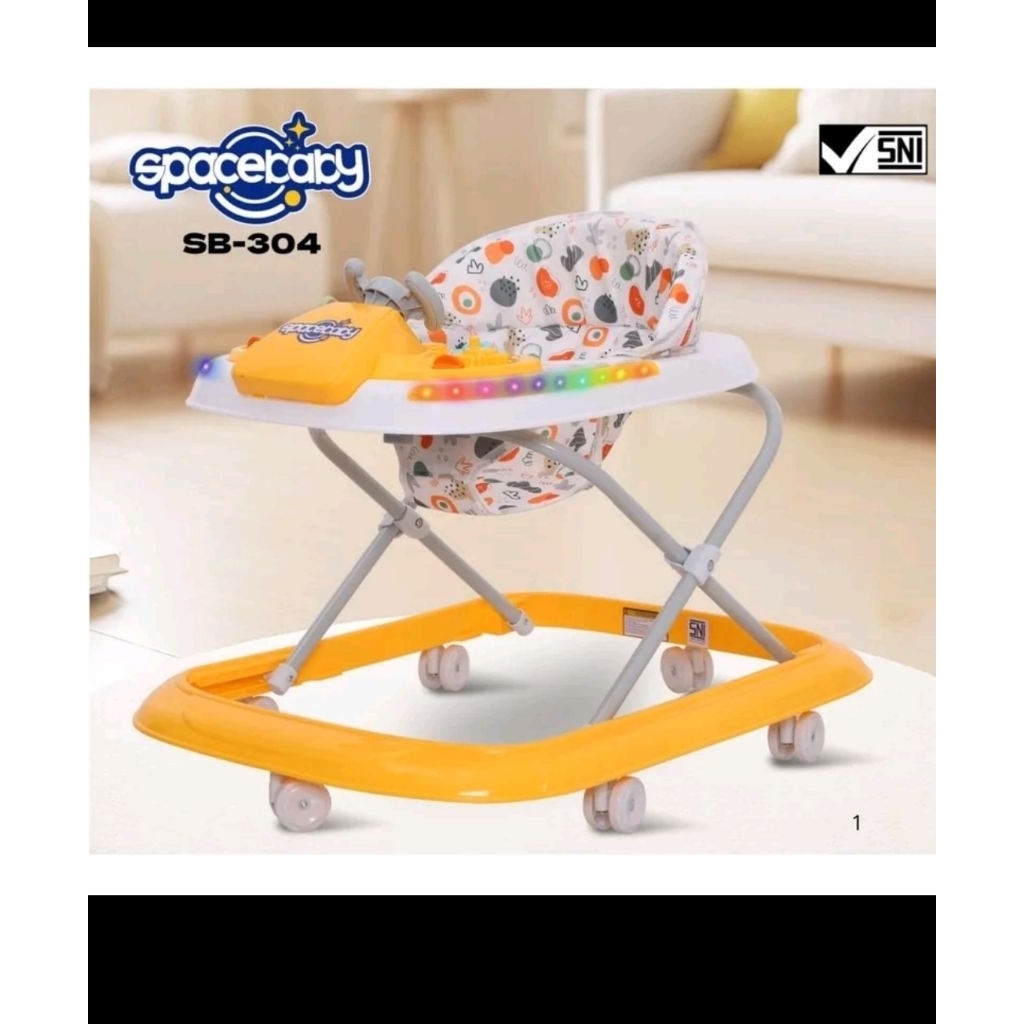 SB-304/SPACEBABY BABY WALKER SB 304 APOLO BAYI BELAJAR JALAN ANAK KERETA BERJALAN ANAK KADO ULTAH AN
