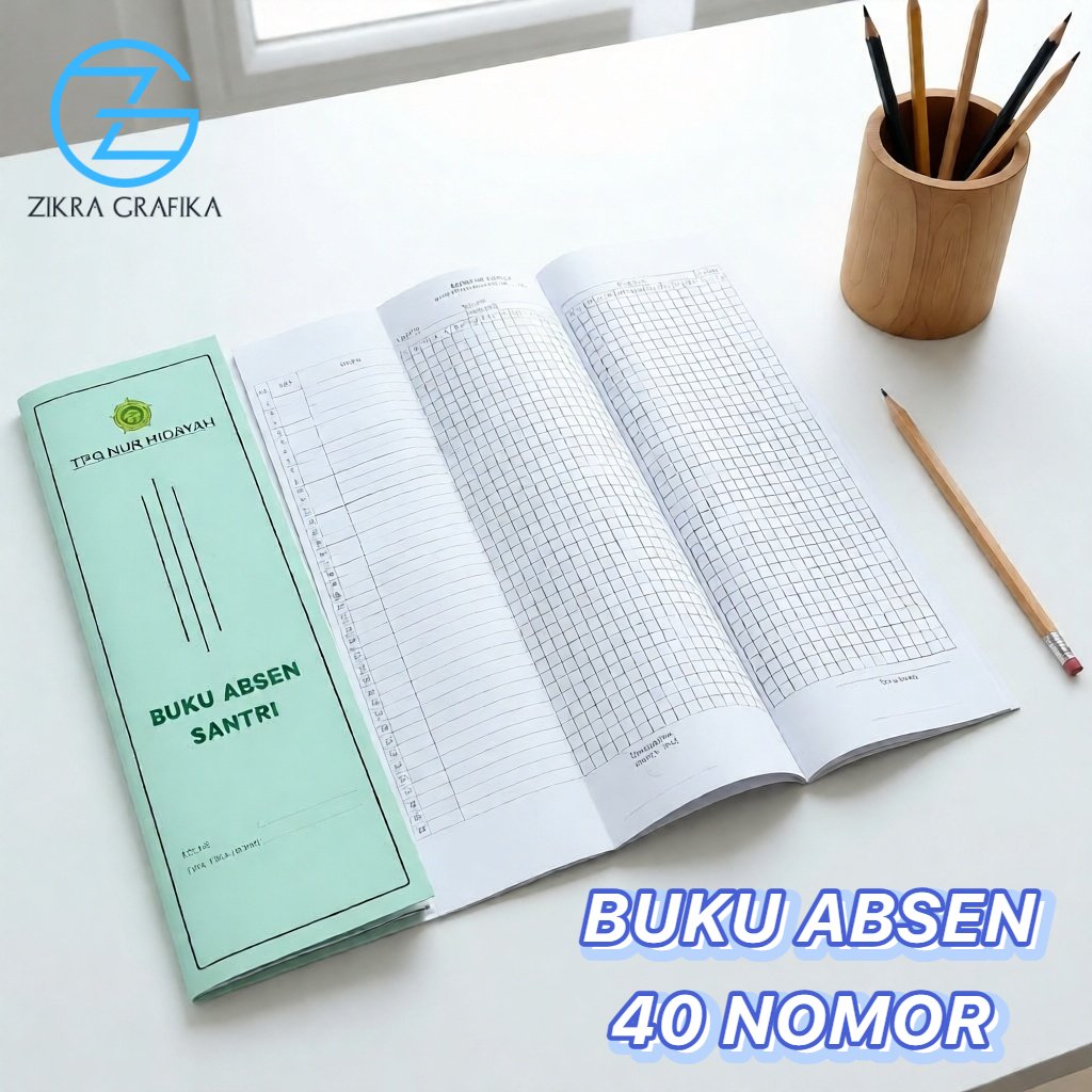 Buku Absen siswa sekolah santri TPQ TPA Madin dll