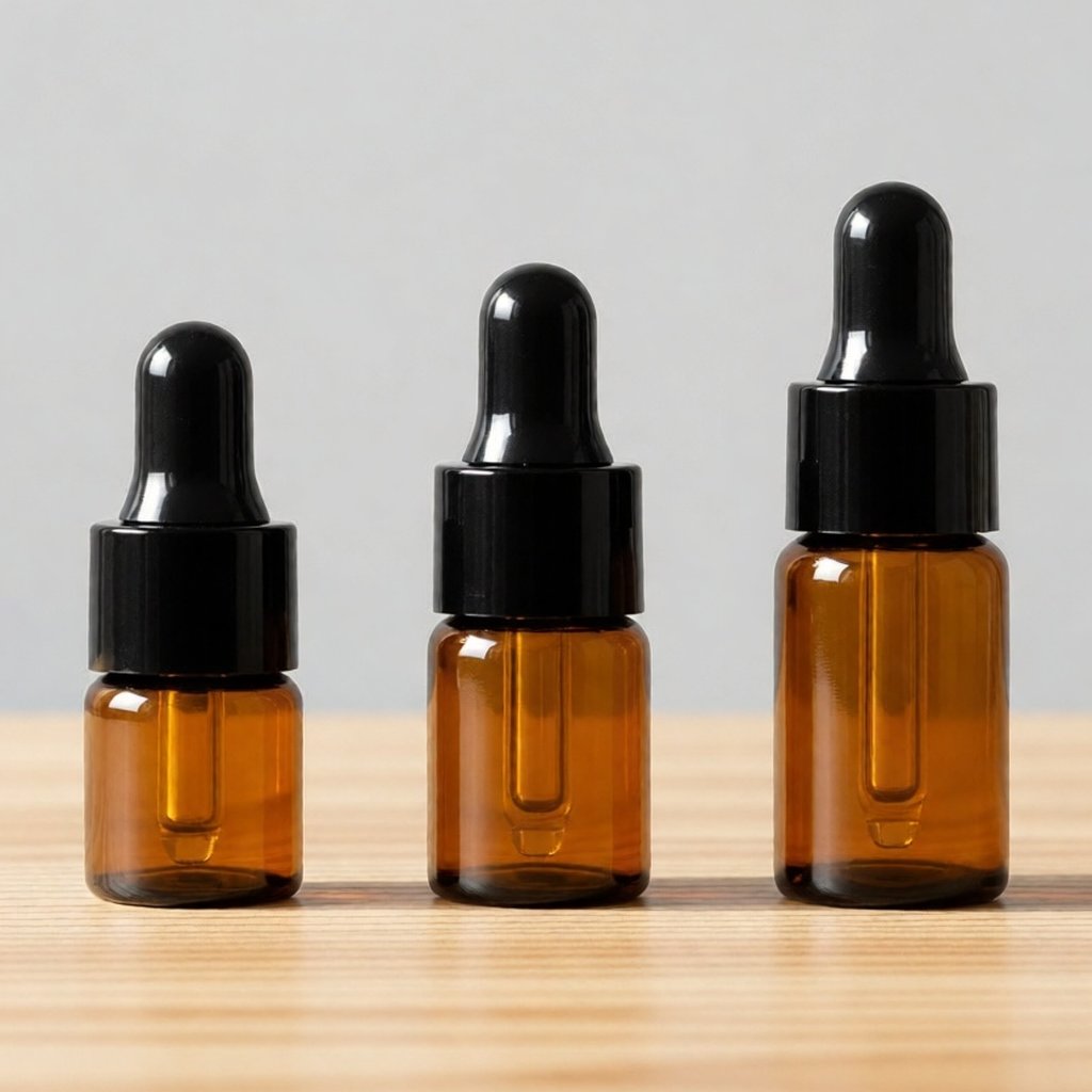 Mini Botol Pipet Kaca 1ml 2ml 3ml