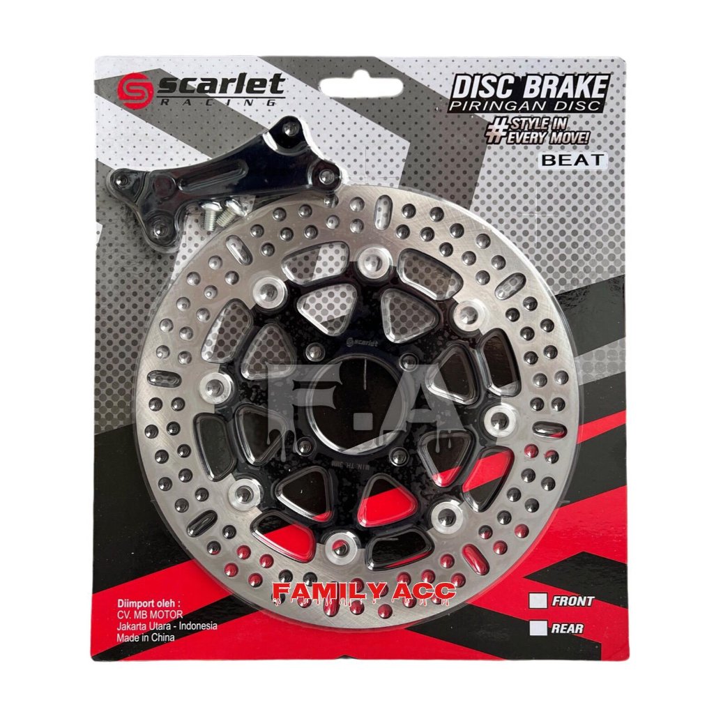 DISC PIRINGAN CAKRAM LEBAR 260MM MODEL DUCATI BLACK FREE BREKET PNP BEAT SCOOPY VARIO 125/150 GENIO 