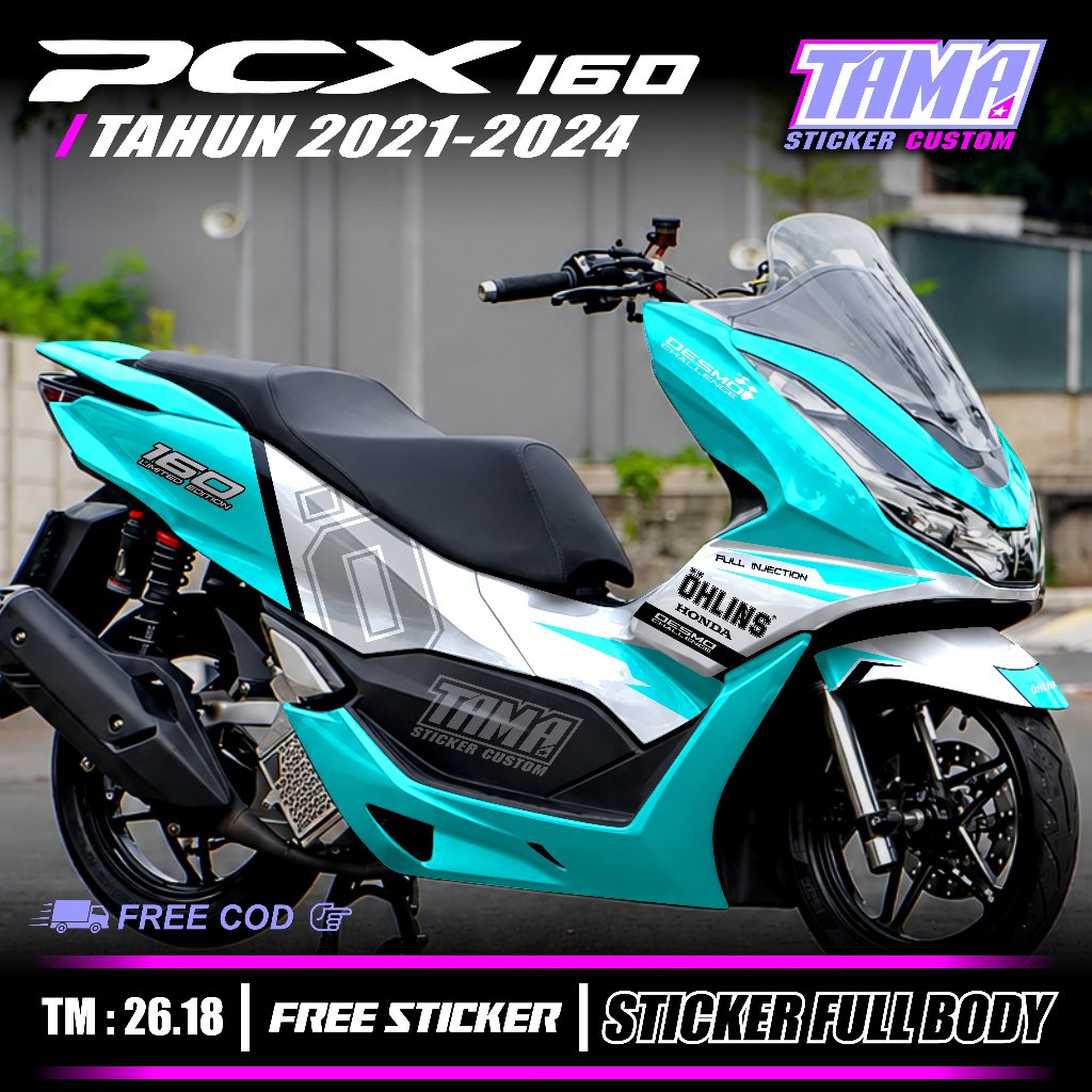Terbaru COD Sticker Decal Full Body Motor Honda Pcx 160 Lama Abs Cbs Tahun 2021 2022 2023 2024 Stick