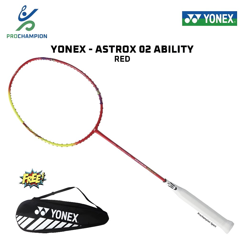 Raket Badminton Yonex Astrox 02 Ability Red