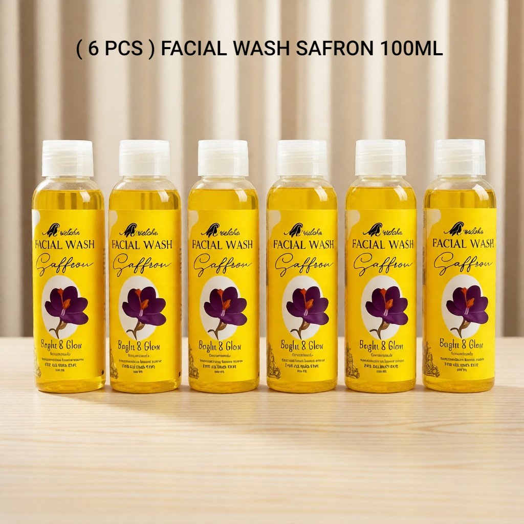 (PROMO 6 PCS) SABUN CAIR SAFFRON || SABUN WAJAH GLOWING SAFFRON