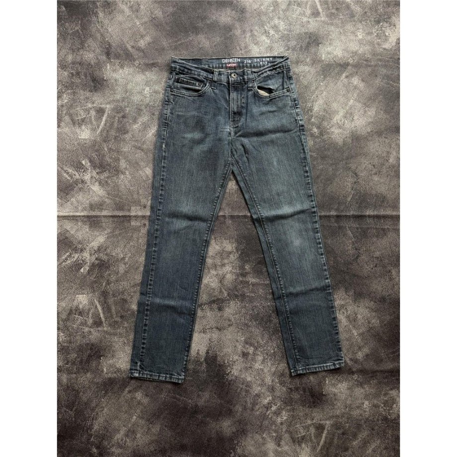 Denizen From Levis Straight Fit Celana Panjang Jeans Dark Blue Size 42 Denim Dark Blue