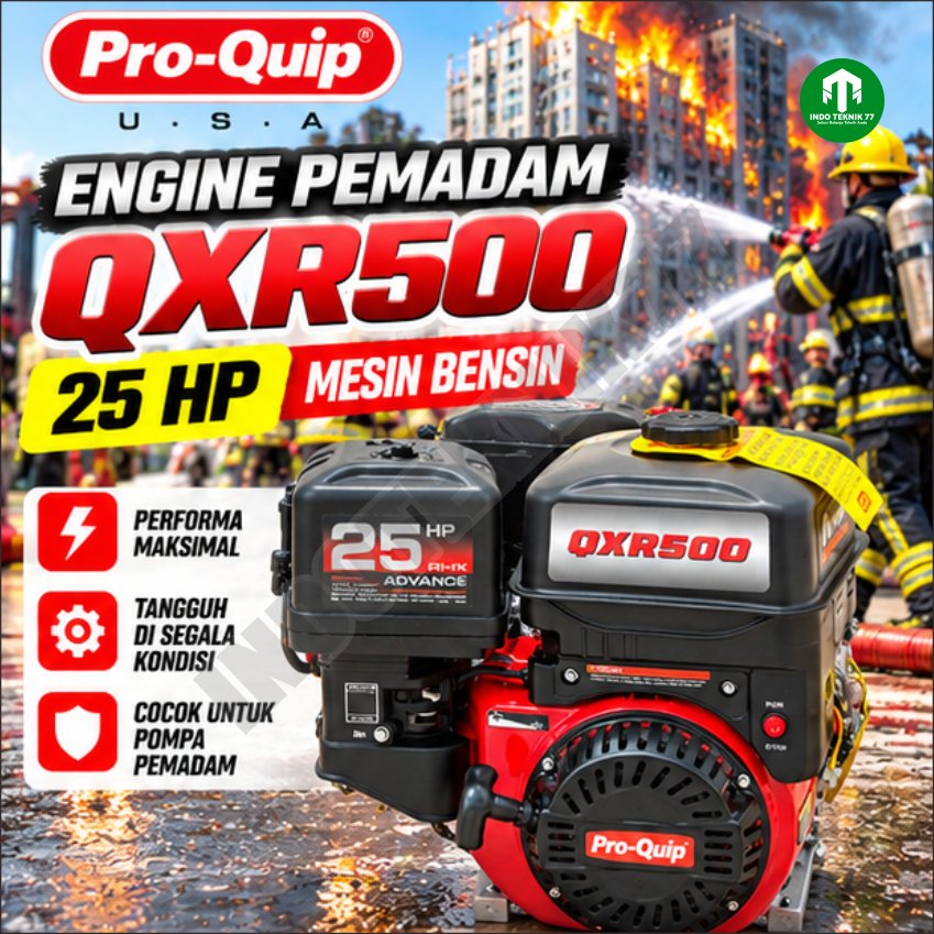 Engine Pemadam 25Hp PROQUIP QXR500 4Tak / Mesin Penggerak Serba Guna Tambang 25Hp / Engine Penggerak