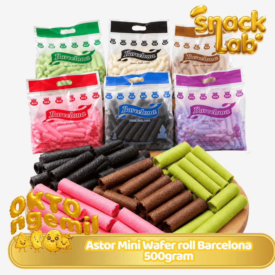 [SNACKLAB] Astor Barcelona Mini 500gr - Wafer Roll Barcelona