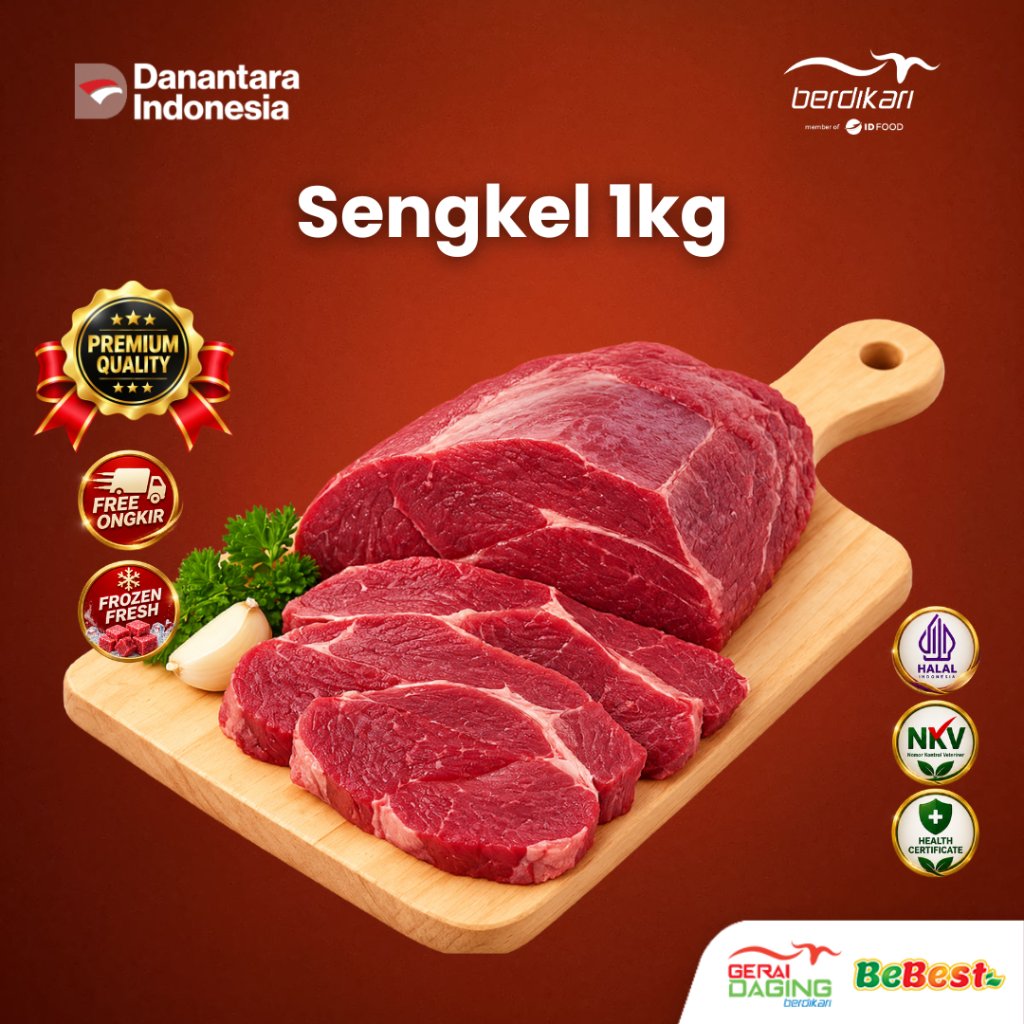 Daging Sapi Sengkel 1kg | Shank - Gerai Daging Berdikari