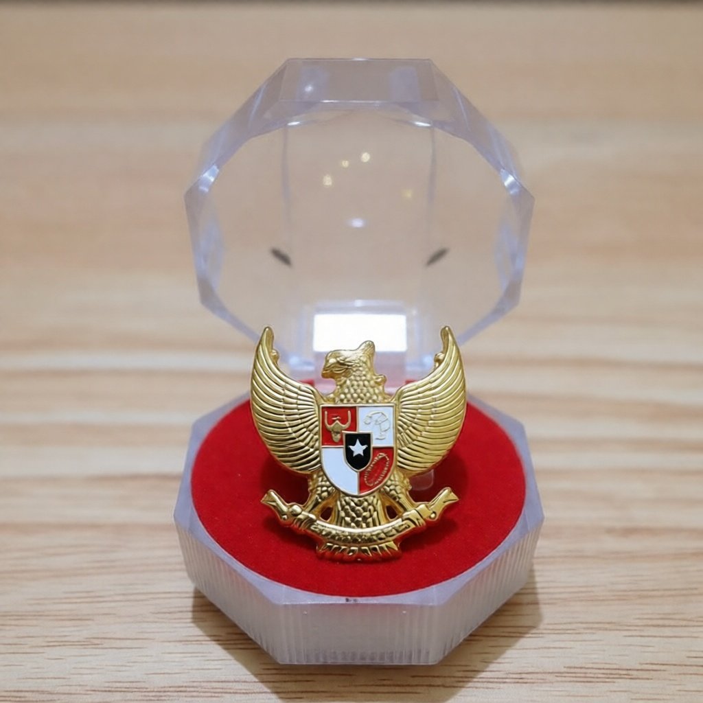 Pin Garuda Kuningan Magnet Cor 2cm Pin Garuda Magnet + Box