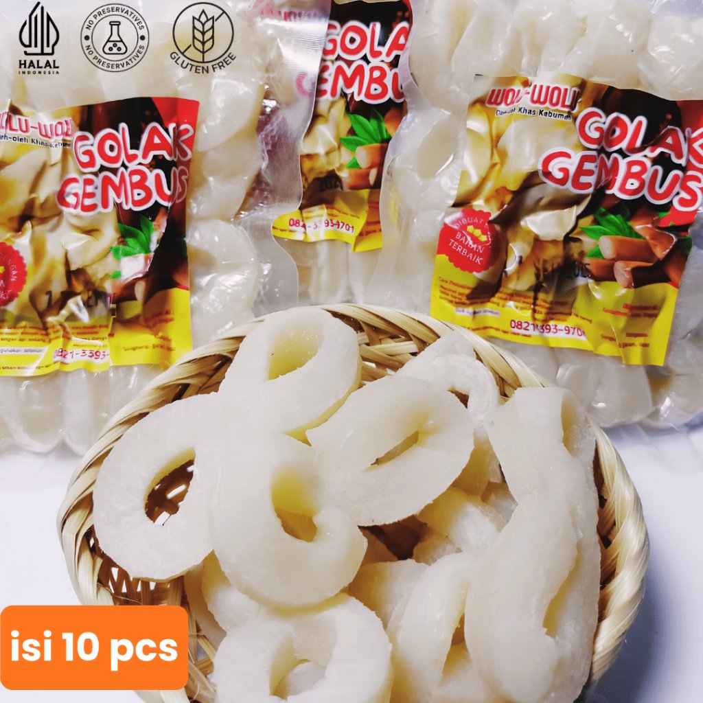 Golak Gembus Wolu-Wolu Khas Kebumen Kemasan Vacuum Oleh-Oleh Tradisional