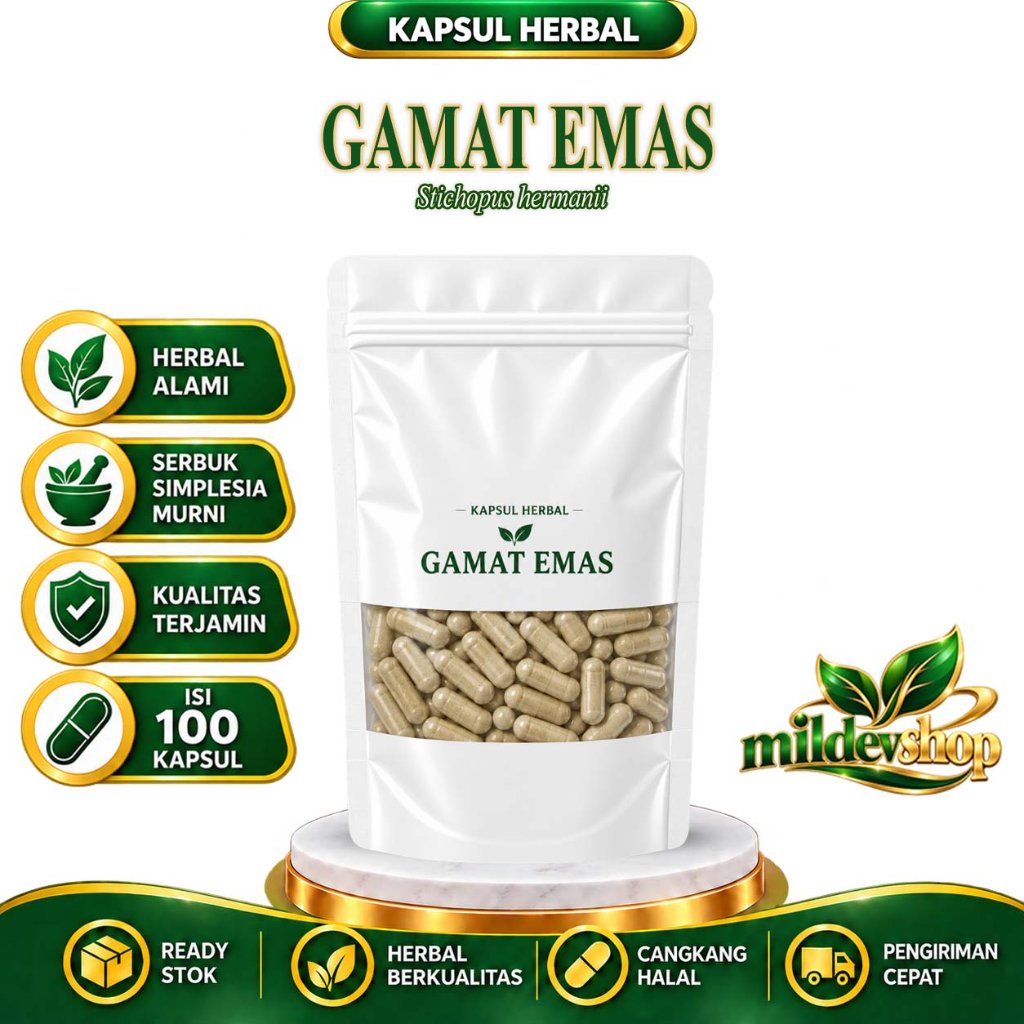Gamat Emas Teripang Emas Kapsul Curah Herbal 100 Kapsul 600 mg Stichopus hermanii