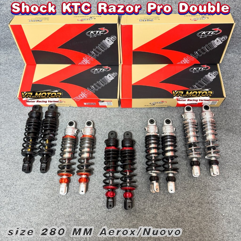 Shockbreaker KTC Razor Pro 280mm Original KTC Racing Klik Rebound Fungsi Aerox NMAX New Nouvo Alpha 