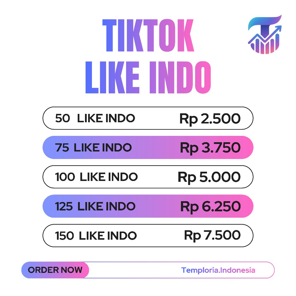 Like Tiktok Indo murah bergaransi Like Postingan Tiktok indonesia bergaransi murah terpercaya