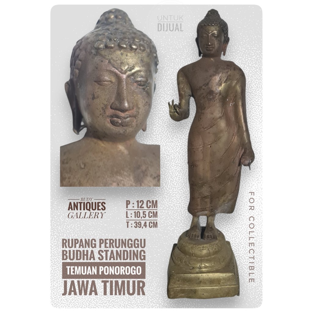Rupang Budha Standing Temuan Bahan Perunggu