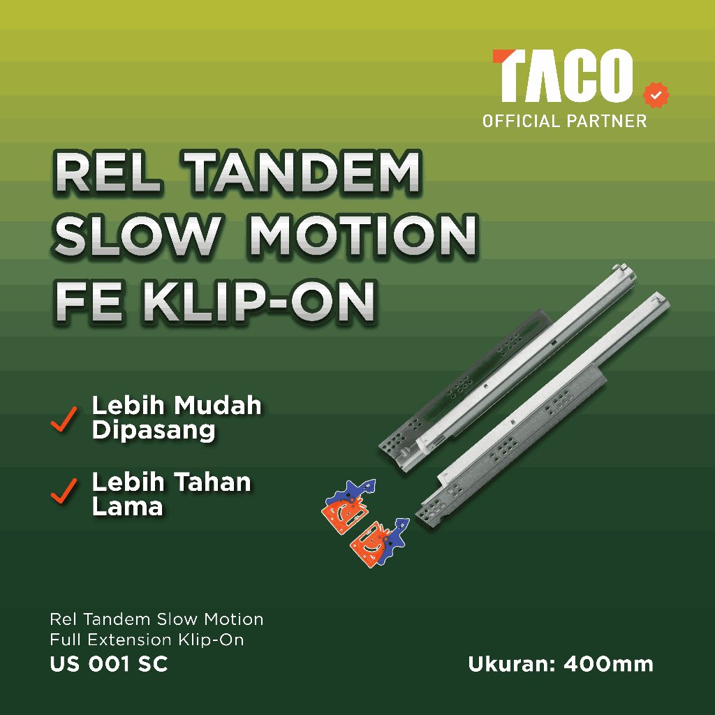 TACO Rel Tandem Slow Motion Full Extension Klip On 40 CM - US001SC-400