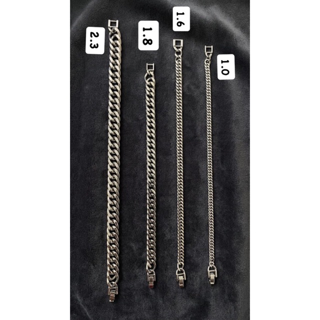 Gelang Titanium Pria Gelang Rantai Stainless Anti Karat