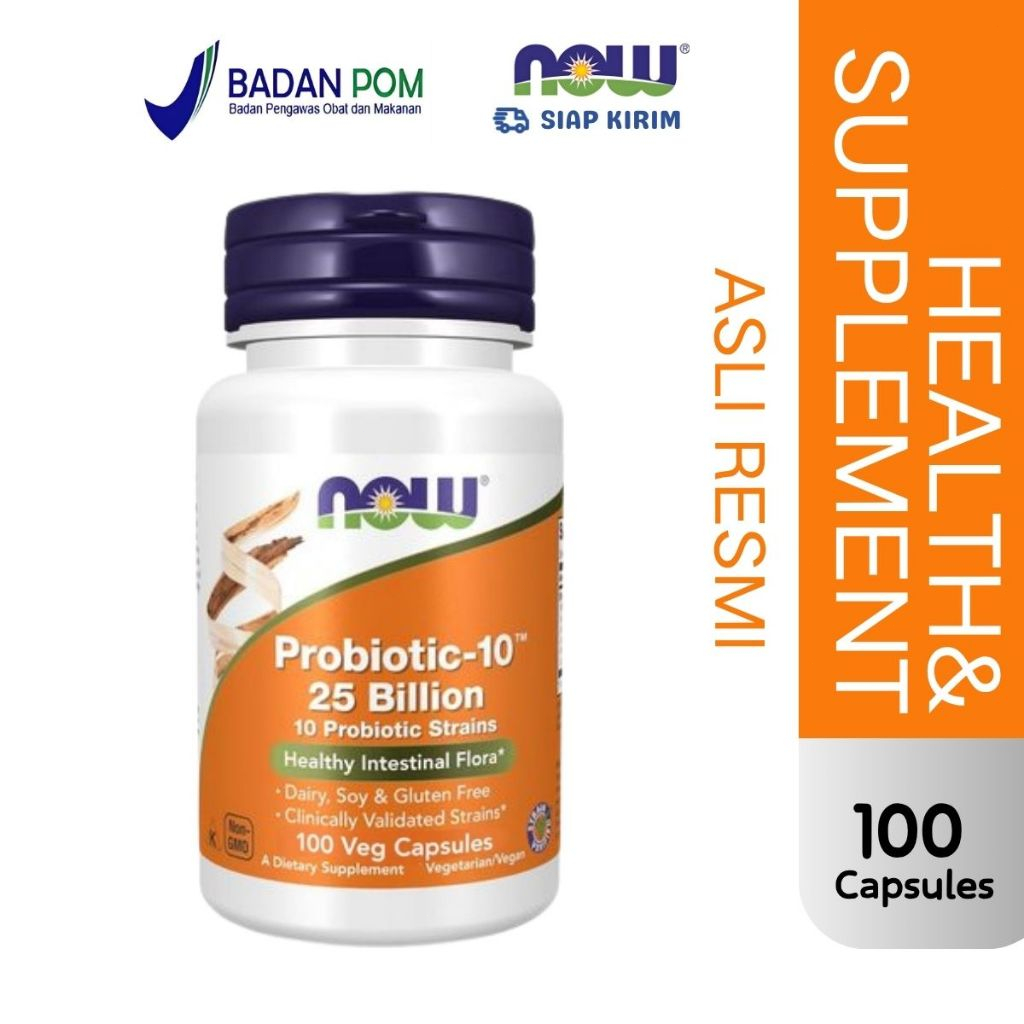 Now Foods NowFoods Probiotic-10 Probiotic 10 25 Billion 100 Veg Vitamin Probiotik