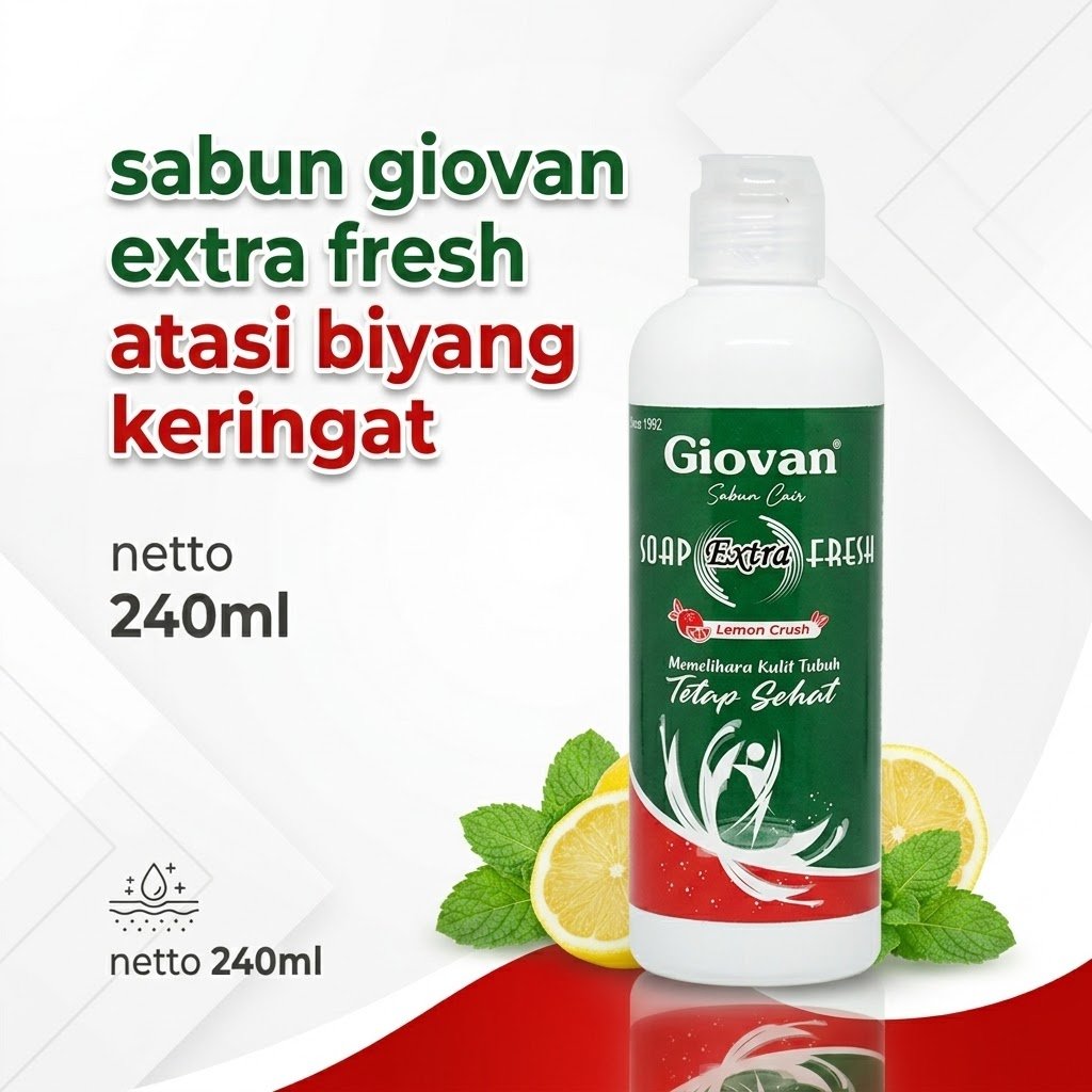 GIOVAN sabun bayi 240 ml soap extra fresh atasi gatal gatal