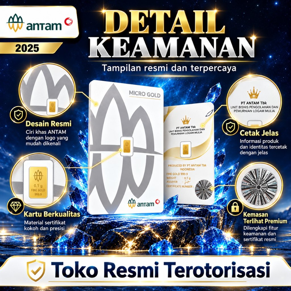 Emas Antam Logam Mulia 0.1 Gram 0.25 Gram Emas Batangan Mini Gold 0.1gr 0.25 Hadiah Investasi Emas