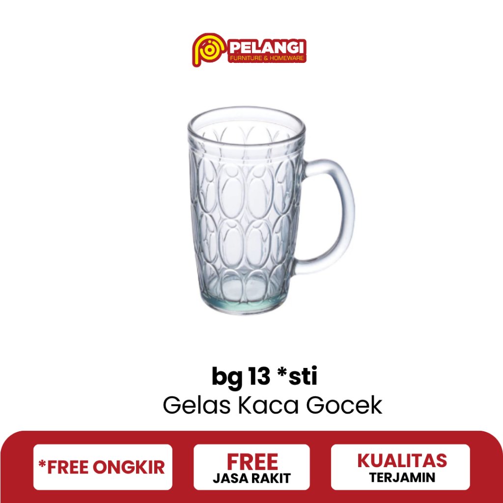 Gelas Kaca Jempol | Gelas Gagang Beling | Gelas Jadul | Gelas Es Teh