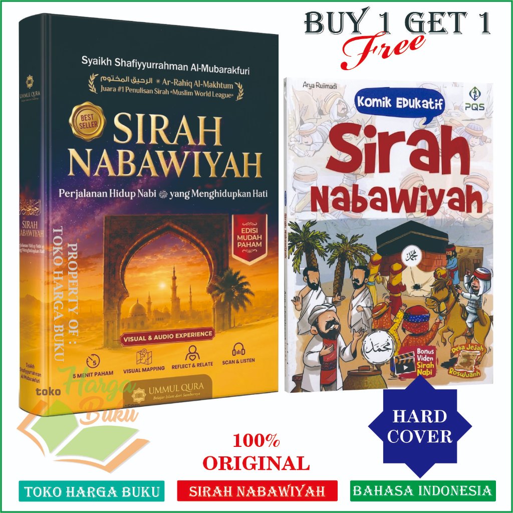 Buku Sirah Nabawiyah dan Komik Edukatif Sirah Nabawiyah ORIGINAL Karya Syaikh Shafiyurrahman Al-Mubarakfuri EDISI TERBARU Siroh Rasullullah Sejarah Hidup Nabi Muhammad - Ummul Qura