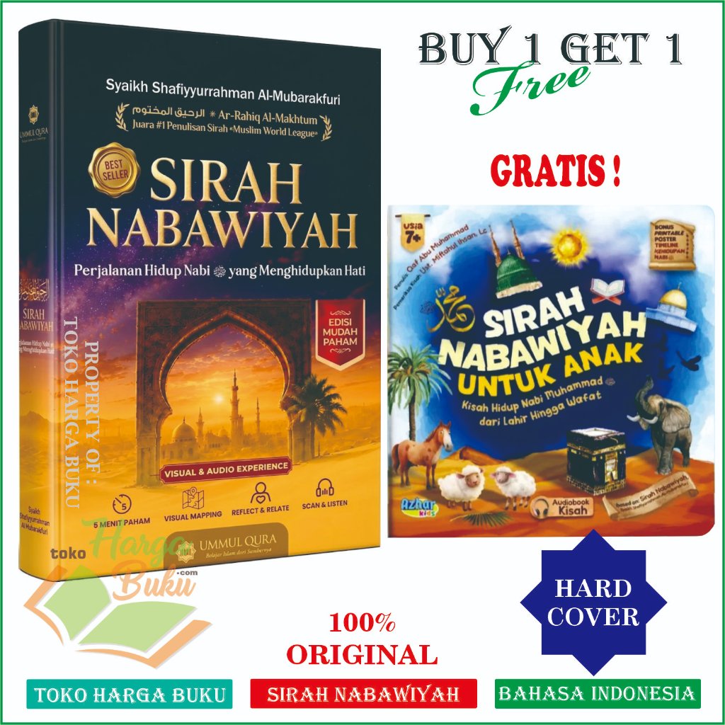 Sirah Nabawiyah BONUS SIrah untuk Anak 7+ Azhar Kids ORIGINAL Ar-Rahiq Al-Makhtum Karya Syaikh Shafiyurrahman Al-Mubarakfuri Aqwam - Ummul Qura