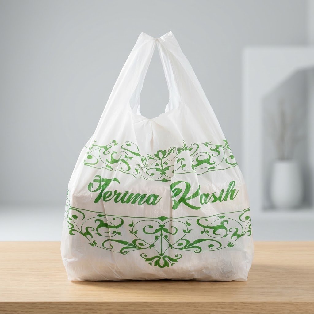 KresekPlastik Kresek Berkat Hajatan Motif "Terima Kasih" (Isi 50 Pcs) - Muat Kardus Nasi 18x18 & 20x
