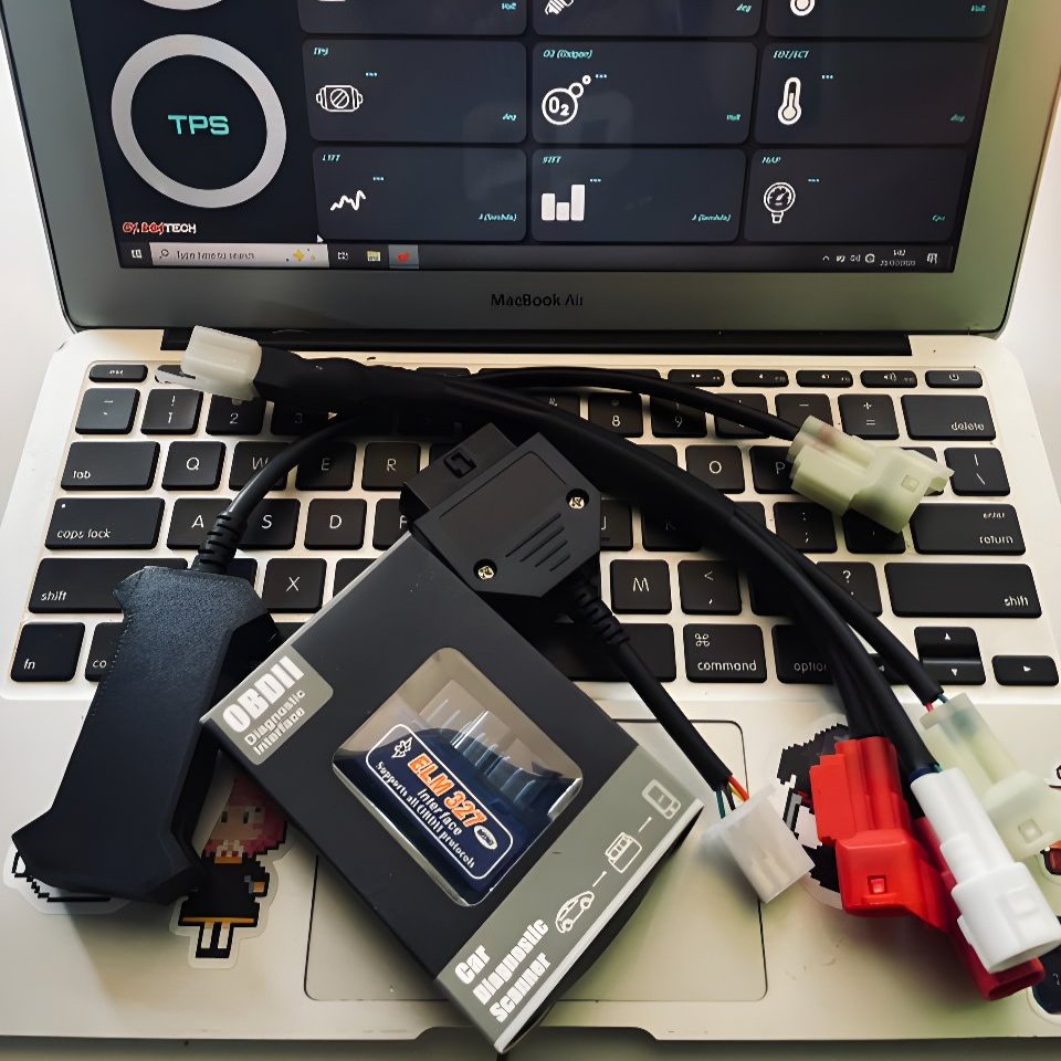 Paket Remap Alat Scanner/Remap/Flasher Sepeda Motor Honda Fi/Injeksi OBD1, OBD 2, EURO 5 Versi Lapto