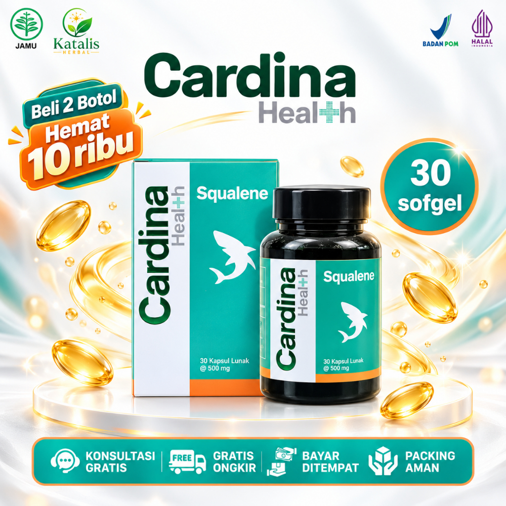 Cardina Health Squalene - Obat Herbal Kapsul Lunak Ekstrak Squalene Alami