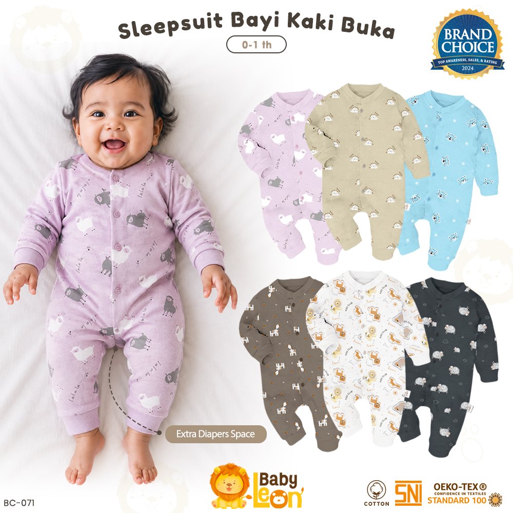 Baju bayi Sleepsuit Jumpsuit jumper Panjang COTTON Baju Tidur Bayi Anak BC-071 Piyama Bayi Sleepsuit