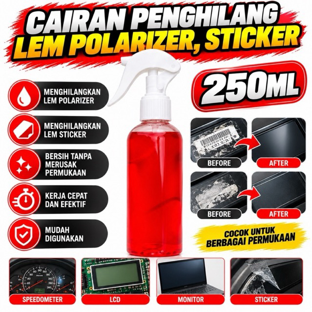Cairan Penghilang Bekas Lem,Stiker,Polarizer - 250Ml
