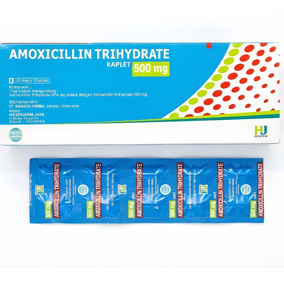 AMOXICILLIN GENERIK  500 MG 1 STRIP @ 10 KAPLET