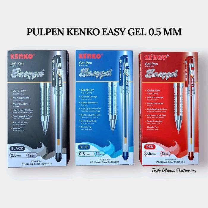 *DP* (1 PCS) PULPEN KENKO EASY GEL PEN 0.5 MM ORIGINAL / BOLPEN KENKO MIN3