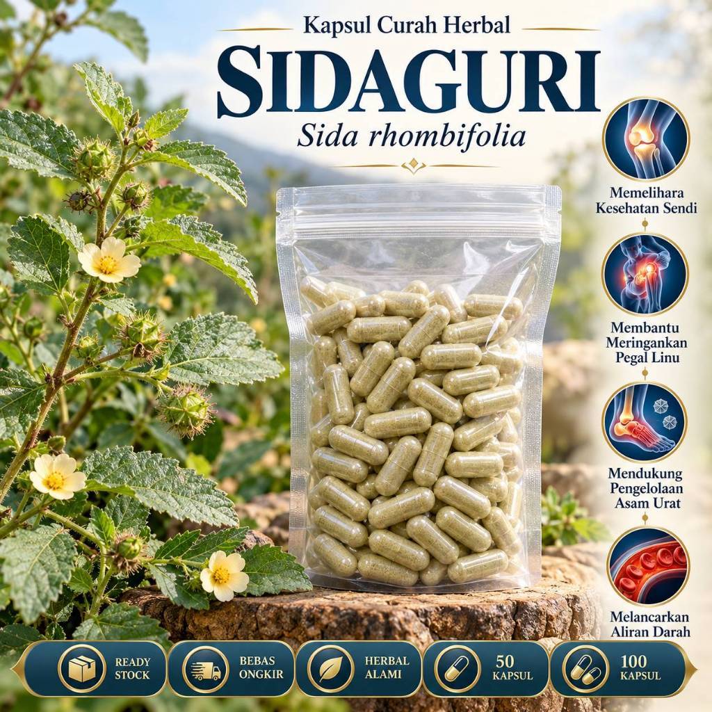 Kapsul curah herbal sidaguri kapsul herbal asam urat rematik
